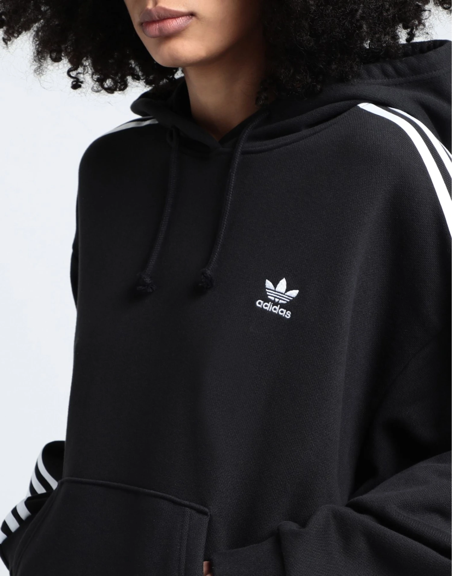 ADIDAS ORIGINALS ADICOLOR CLASSICS OVERSIZED HOODIE Black Women‘s Hooded Sweatshirt 4 ADIDAS ORIGINALS ADICOLOR CLASSICS OVERSIZED HOODIE Black Women‘s Hooded Sweatshirt - Image 2