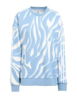 ADIDAS ORIGINALS ADIDAS ABSTRACT ANIMAL AOP SWEATSHIRT Light Blue Women‘s Sweatshirt