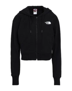 THE NORTH FACE W ICON CROP FULL ZIP HOODIE Black Women‘s Hooded Sweatshirt