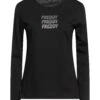 FREDDY Black Women‘s T-shirt -Clothing Sales Store 10210030ip 14 f