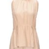 SEMICOUTURE Blush Women‘s Silk Top -Clothing Sales Store 12389104gf 14 f