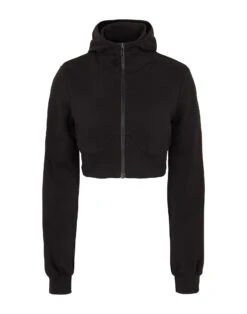 8 By ORGANIC COTTON L/SLEEVE HOODED TOP Black Women‘s Hooded Sweatshirt