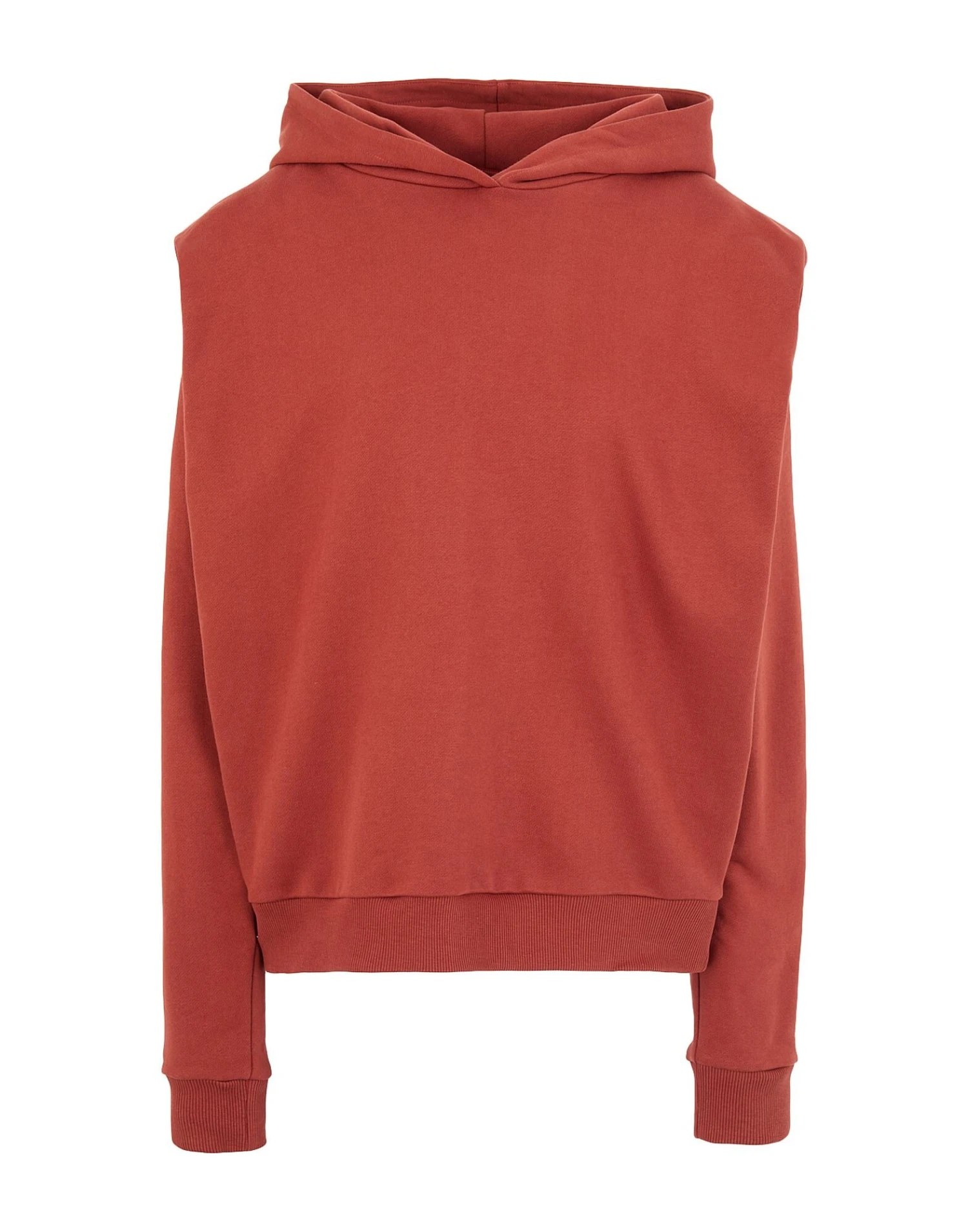 8 By ORGANIC COTTON PADDED SHOULDER HOODIE Brick Red Women‘s Hooded Sweatshirt 3 8 By ORGANIC COTTON PADDED SHOULDER HOODIE Brick Red Women‘s Hooded Sweatshirt