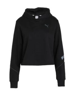 PUMA CYBER Cropped Hoodie Black Women‘s Hooded Sweatshirt