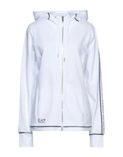 EA7 White Women‘s Hooded Sweatshirt