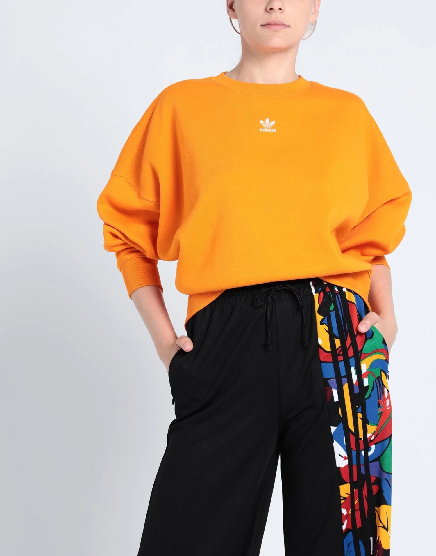 ADIDAS ORIGINALS SWEATSHIRT Orange Women‘s Sweatshirt 4 ADIDAS ORIGINALS SWEATSHIRT Orange Women‘s Sweatshirt - Image 2