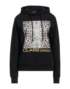 CAVALLI CLASS Black Women‘s Hooded Sweatshirt