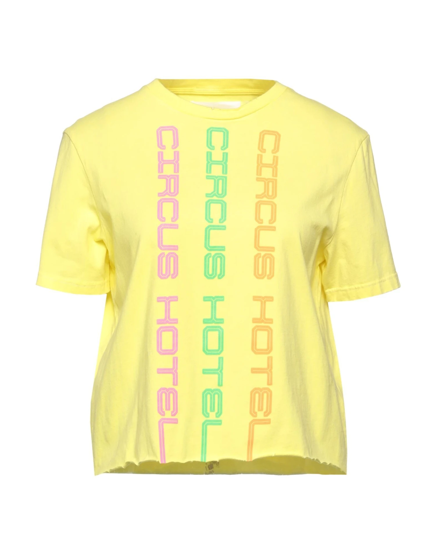 CIRCUS HOTEL Yellow Women‘s T-shirt 3 CIRCUS HOTEL Yellow Women‘s T-shirt