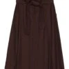 P.A.R.O.S.H. Dark Brown Women‘s Midi Skirt -Clothing Sales Store 13638223br 14 f