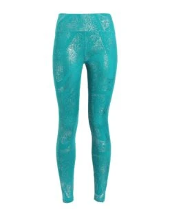 NIKE W NK ONE DF MR TGHT AOP Deep Jade Women‘s Leggings