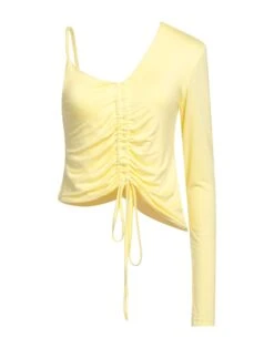 WEILI ZHENG Yellow Women‘s One-shoulder Top