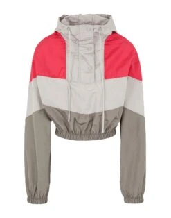 8 By RECYCLED NYLON HOODED JACKET Fuchsia Women‘s Jacket