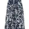 STEFANEL Midnight Blue Women‘s Midi Skirt -Clothing Sales Store 30036543bq 14 f