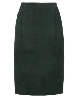 ANDREA D'AMICO Green Women‘s Midi Skirt