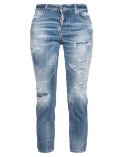 DSQUARED2 Blue Women‘s Cropped Pants & Culottes