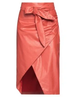 Gaëlle Paris Brick Red Women‘s Midi Skirt