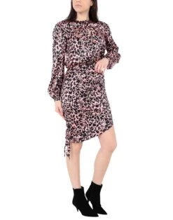 LANEUS Pink Women‘s Midi Skirt -Clothing Sales Store 35411822ar 14 e