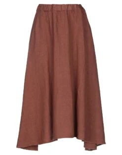 ALPHA STUDIO Brown Women‘s Midi Skirt