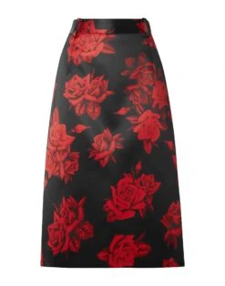 COMMISSION Black Women‘s Midi Skirt