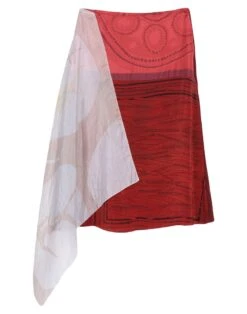 MARINE SERRE Rust Women‘s Midi Skirt